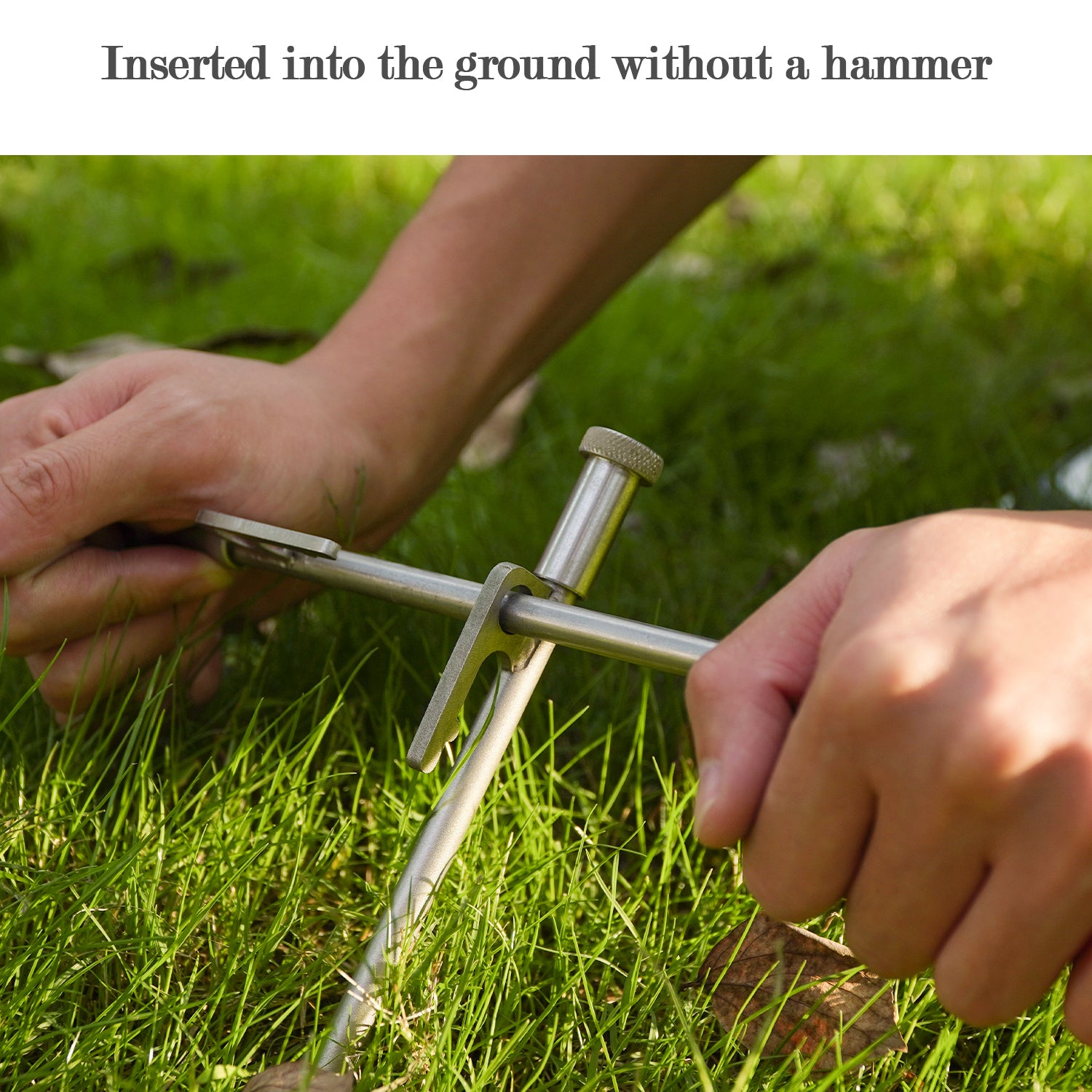 tent nail Multifunctional ground nail with quarter thread outdoor beach tent canopy  windbreak rope to secure camping