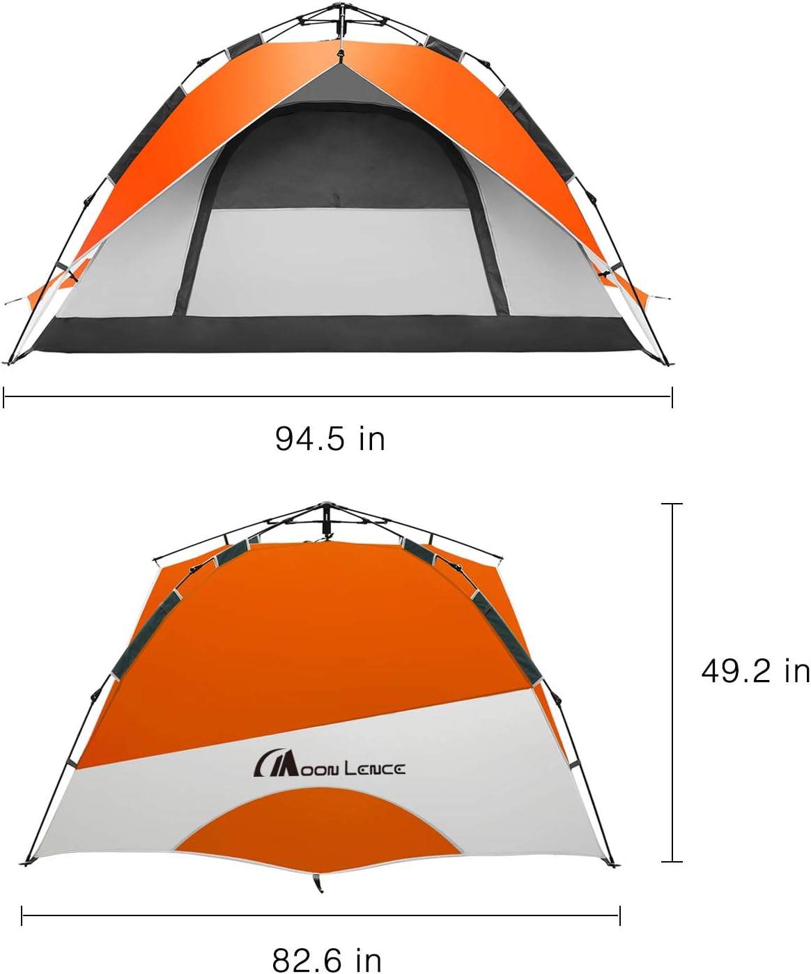 Pop Up Tent Family Camping Tent for 4 Person Portable Instant Tent Automatic Tent Waterproof Windproof for Camping Hiking Mountaineering