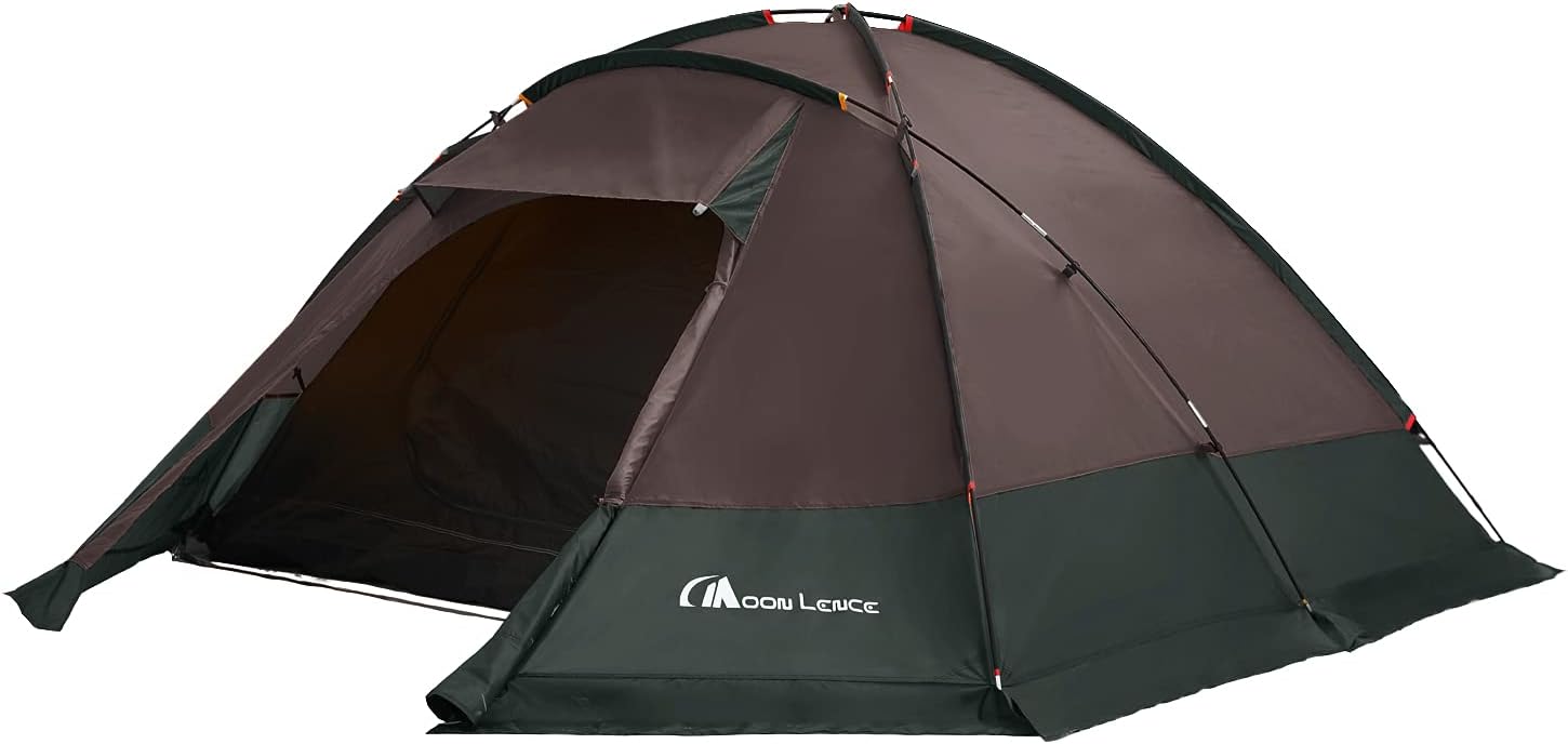 Moon Lence 4 Person Tent Waterproof PU2000mm Camping Tent Lightweight Family Camping Tent Double Layer Easy Set Up, Tent for Camping Hiking Picnic Travelling