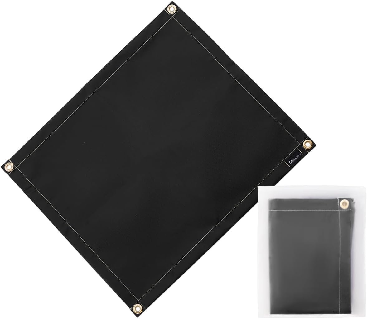 MOON LENCE Fire Resistant Grill Mat, 50x60cm/90x60cm, Glass Fiber PU/Silicon Coated, Heat Resistant up to 500°F, for Outdoor Grill, Bonfire, Campfire (19.7 x 23.6'' Silicone Coated)