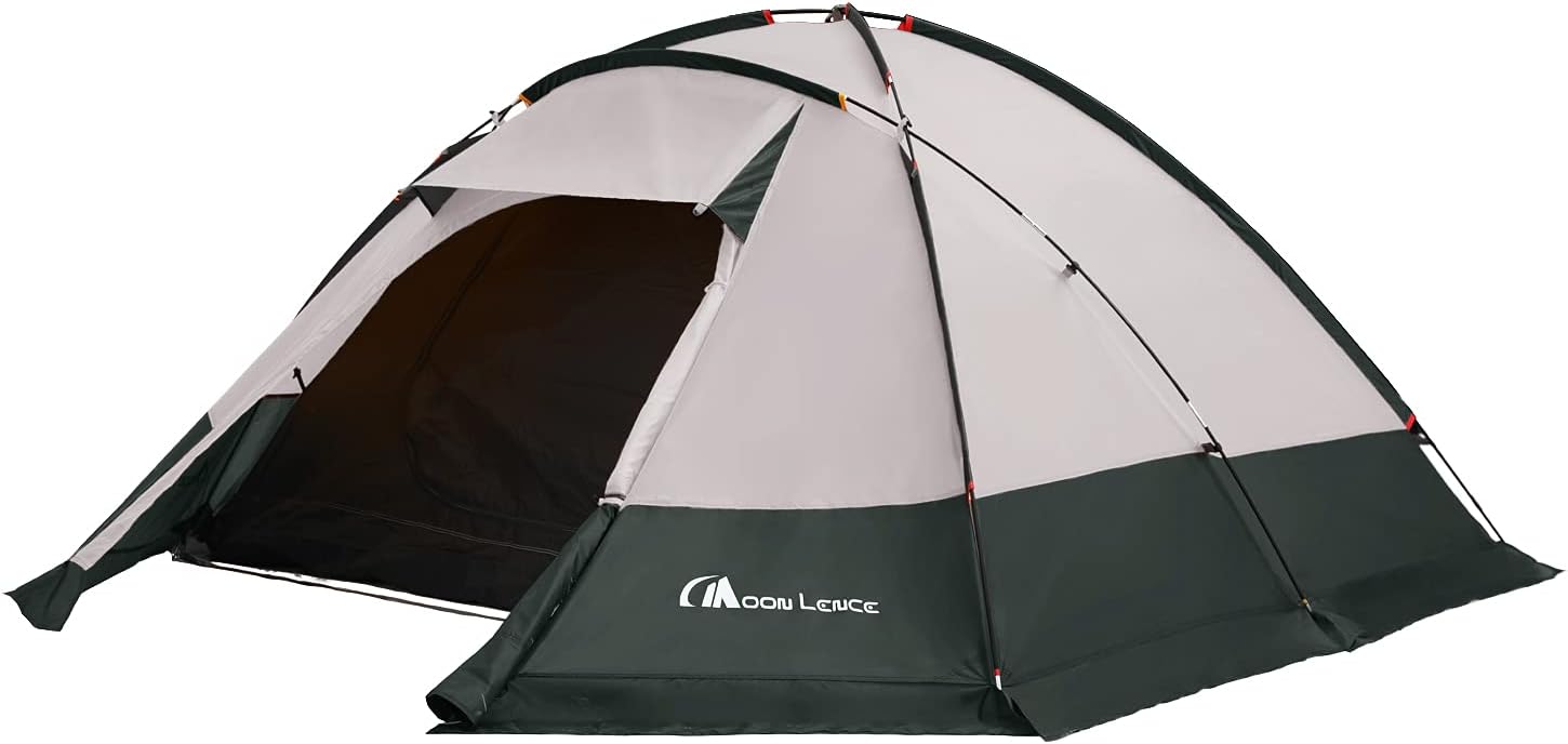 Moon Lence 4 Person Tent Waterproof PU2000mm Camping Tent Lightweight Family Camping Tent Double Layer Easy Set Up, Tent for Camping Hiking Picnic Travelling