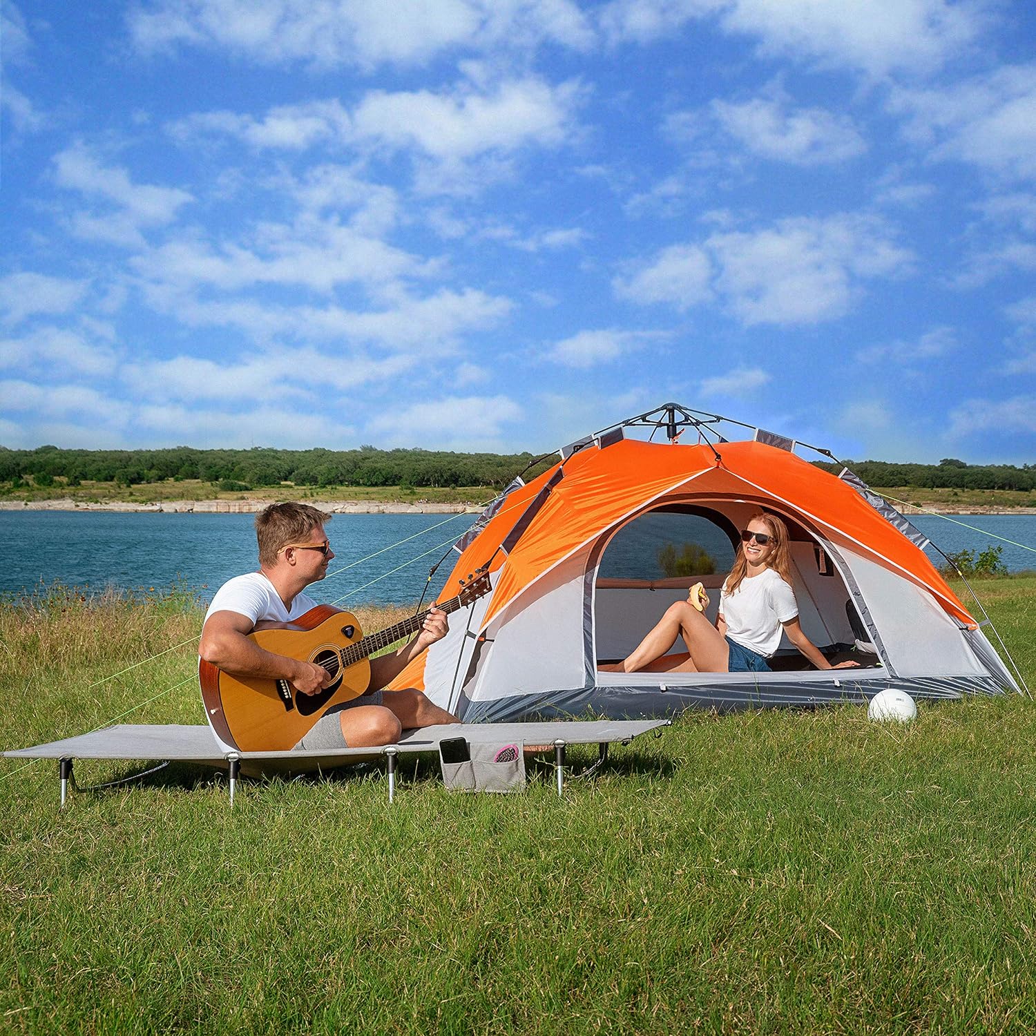 Pop Up Tent Family Camping Tent for 4 Person Portable Instant Tent Aut