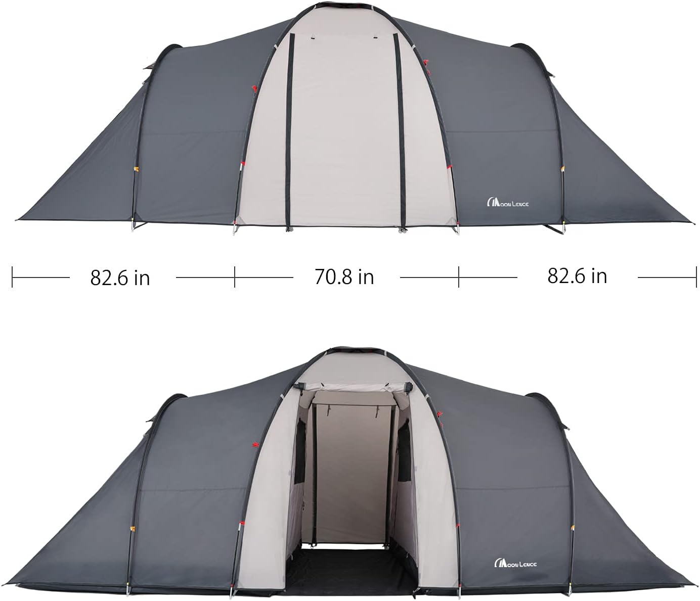 Moon Lence 8 Person Tent Family Camping Tent Waterproof Windproof with Divided Curtain for Separated 2 Rooms and Double Layer Portable with Carry Bag Outdoor