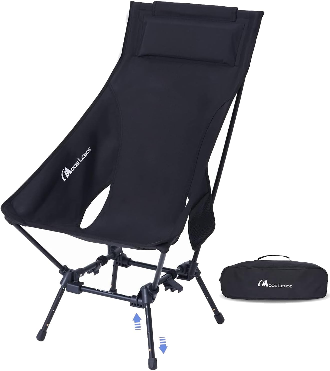 MOON LENCE Portable Camping Chairs for Adults, Adjustable Oversize Bea
