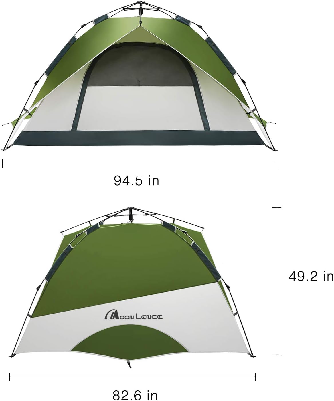 Pop Up Tent Family Camping Tent for 4 Person Portable Instant Tent Automatic Tent Waterproof Windproof for Camping Hiking Mountaineering