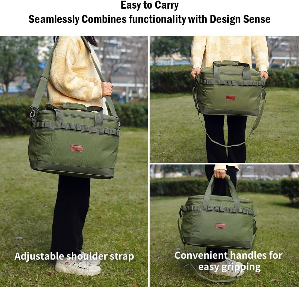 Moon Lence Cooler Refrigerated Bag, 23L/35L Capacity, Portable, for Camping, Picnic, Road Trip