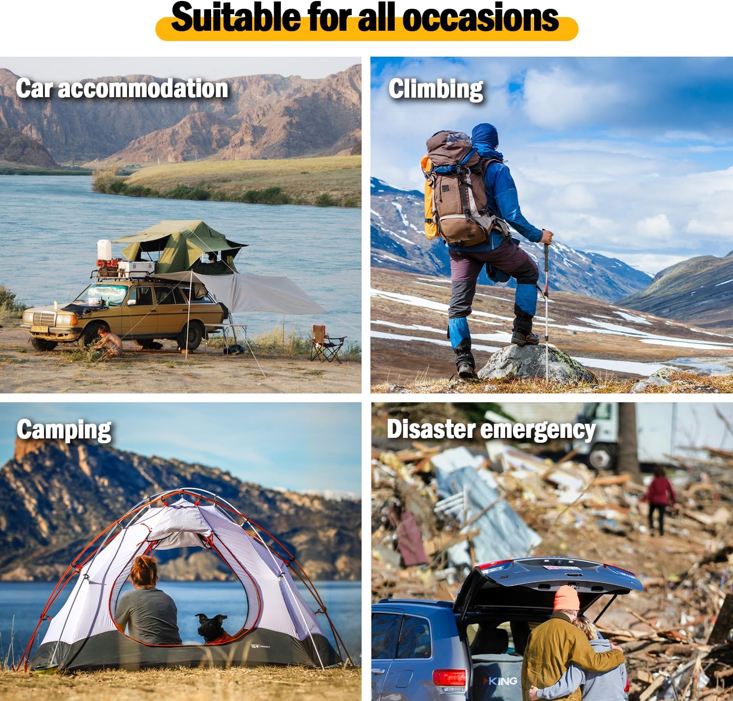 MOON LENCE Sleeping Bag, Envelope Style, 3.09 lbs, Lightweight, Waterproof, Compact, for Camping, Climbing, Spring, Summer, Fall, Winter