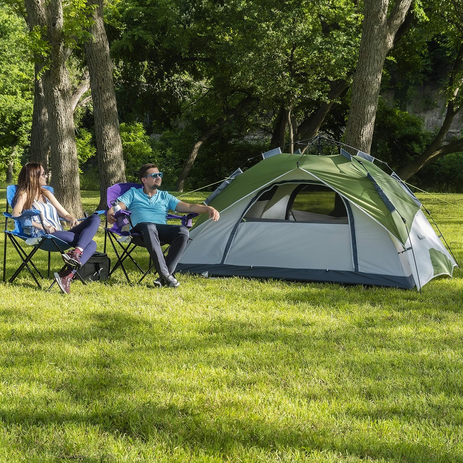 Pop Up Tent Family Camping Tent for 4 Person Portable Instant Tent Automatic Tent Waterproof Windproof for Camping Hiking Mountaineering