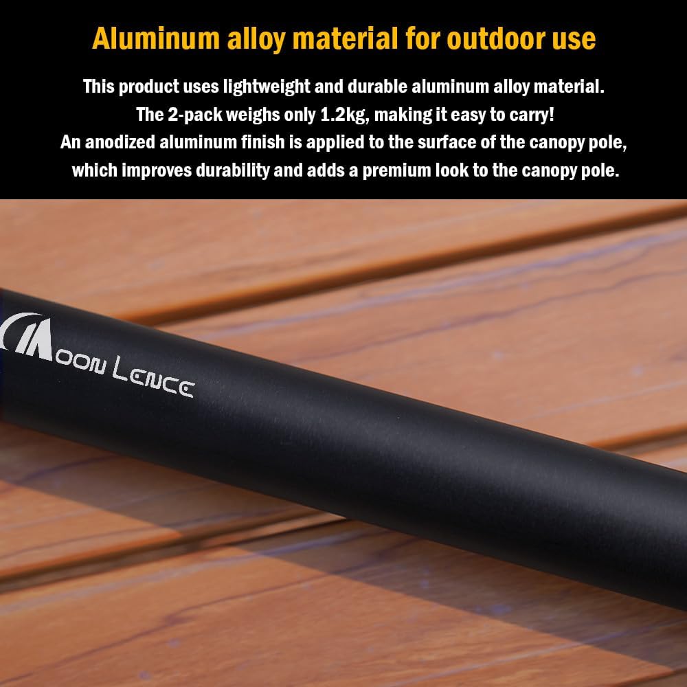 heavy duty tarp pole MOON LENCE Tarp Poles,Tent Poles Replacement 100 in Camping Tent Poles