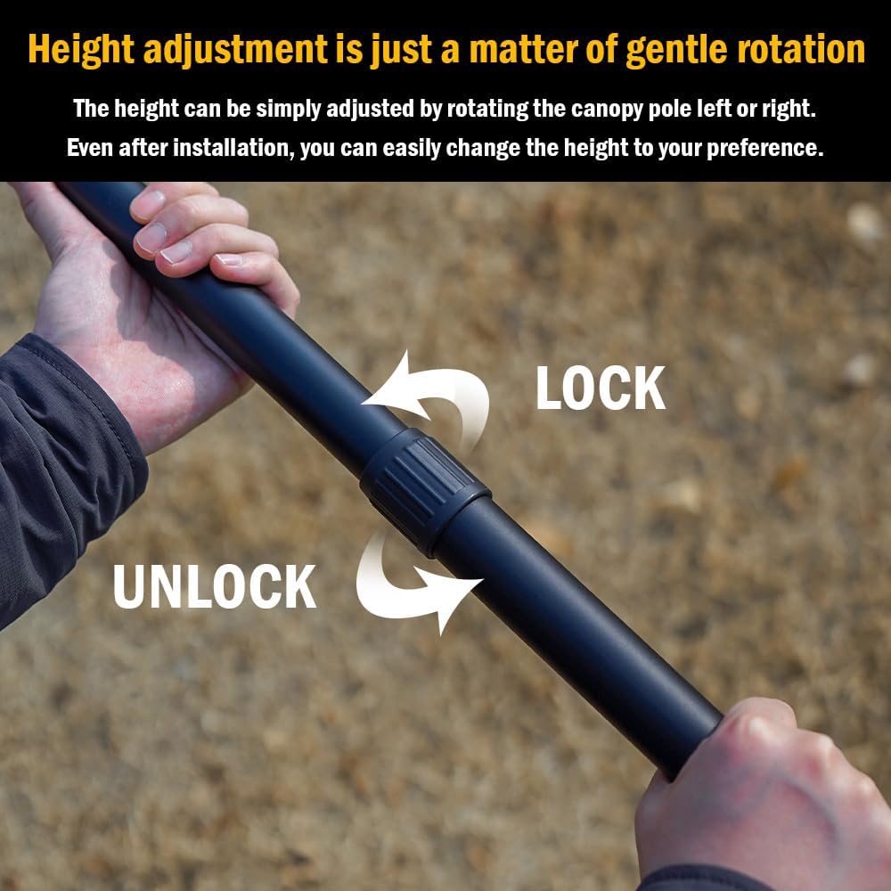 adjustable tarp pole MOON LENCE Tarp Poles,Tent Poles Replacement 100 in Camping Tent Poles