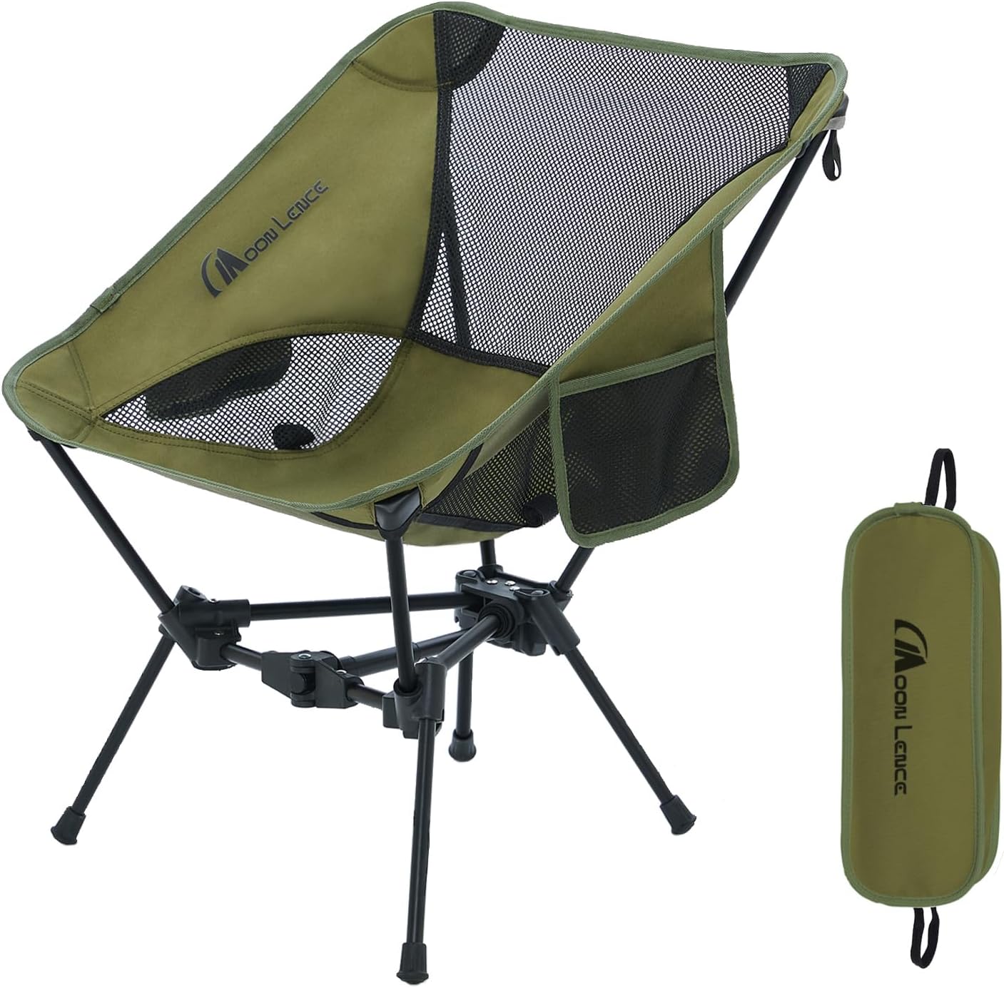 MOON LENCE Portable Camping Chair Backpacking Chair - The 4th Generation Ultralight Folding Chair - Compact, Lightweight Foldable Chairs for Hiking Mountaineering Beach