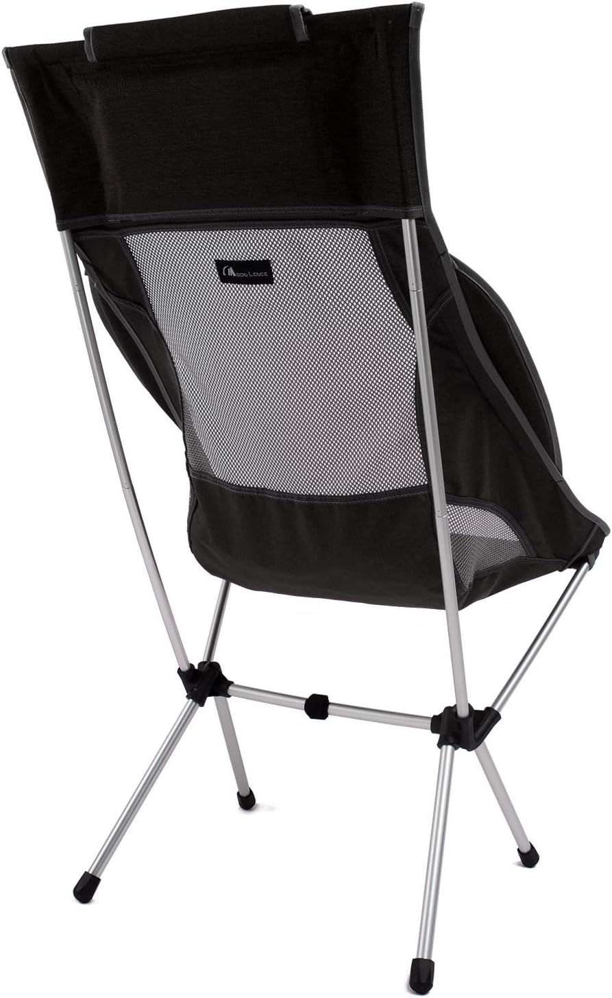 MOON LENCE Compact Camping Chair High Back Ultralight Portable Folding Backpacking Chair Summer Camping-Super Breathable