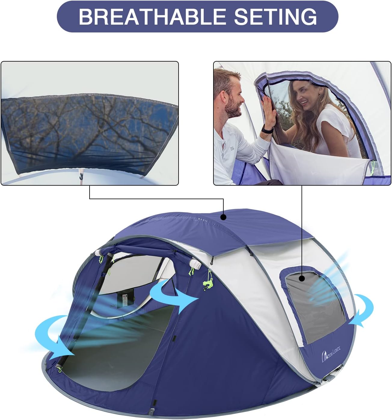2 man pop up tent waterproof Moon Lence Pop up Tent Instant Tent 2 3 4 Person Camping Tent Waterpro